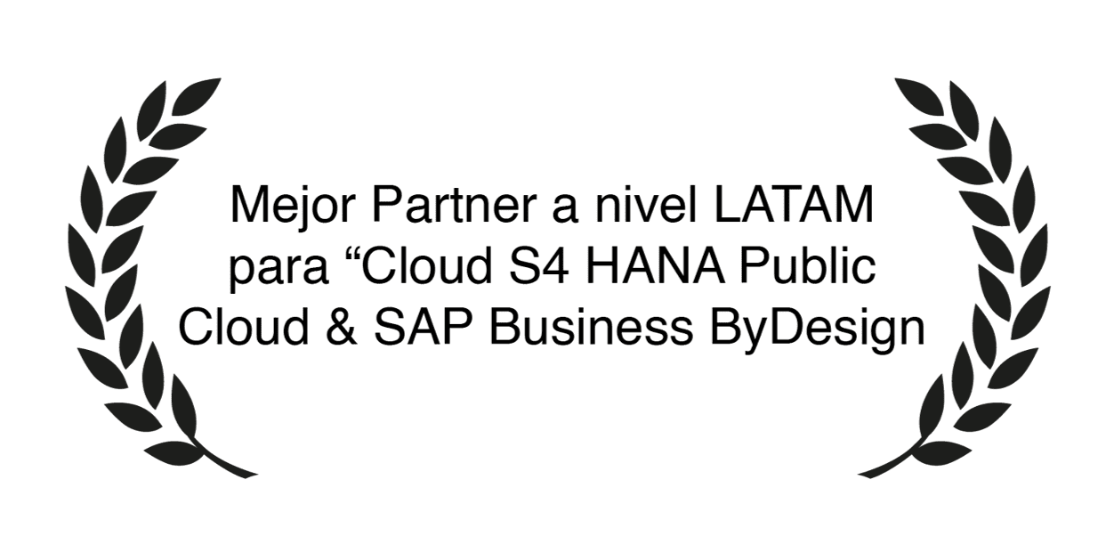 Logo Mejor Partner LATAM SAP Public Cloud y SAP Business ByDesign